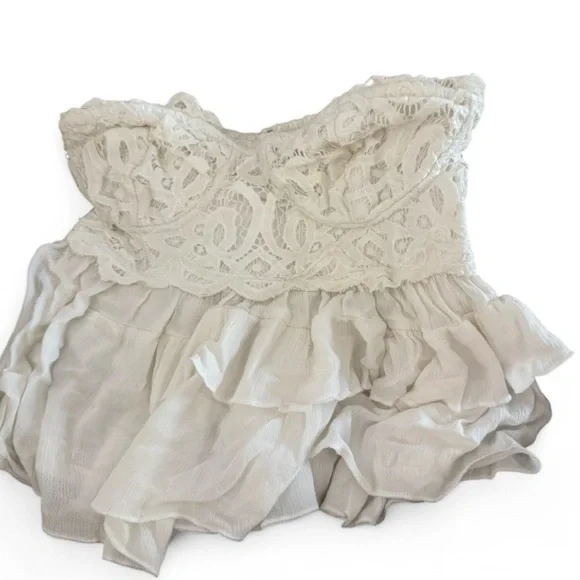 Free People White Lace Strapless Top - Picture 5 of 6